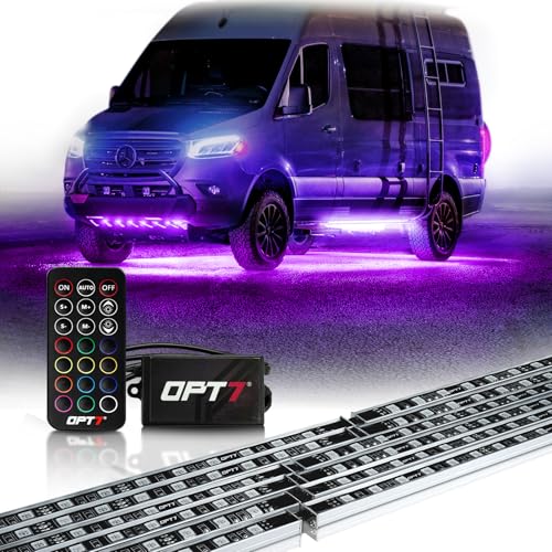 Aura RGB Aluminum RV LED Underglow Lights with Remote Control (6 Count)