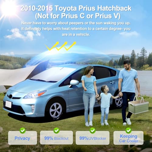 10pcs Car Window Shades for Toyota Prius Hatchback 2010 (10 Count)