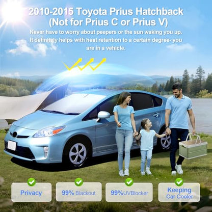 10pcs Car Window Shades for Toyota Prius Hatchback 2010 (10 Count)