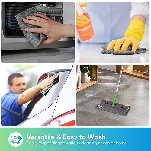 Grey Microfiber Cleaning Cloth (24 Count)