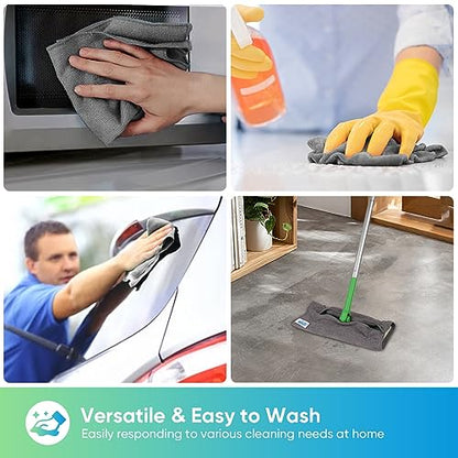 Grey Microfiber Cleaning Cloth (24 Count)