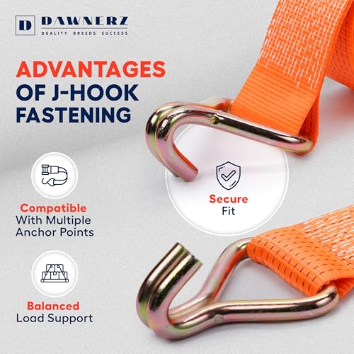 Heavy Duty 4 Inch x 30 Ft Ratchet Straps