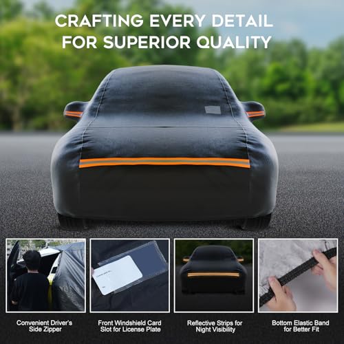 Heavy Duty Sedan Car Cover Waterproof All Weather for Automobiles