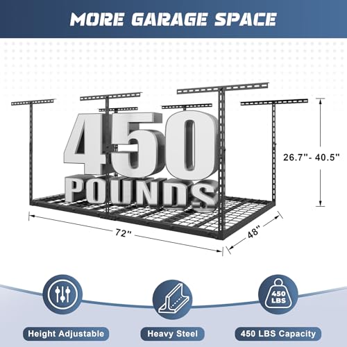 4X6FT Overhead Garage Storage Rack