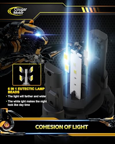 H4 Bulbs 9003 Fog Lights 6500K White Non (2 Count)