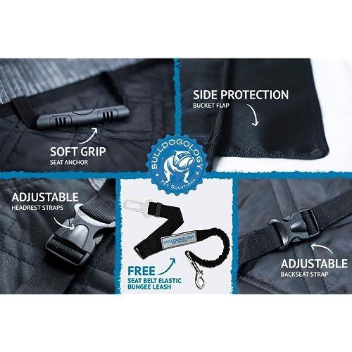 Bulldogology Front Car Seat Covers for Dogs