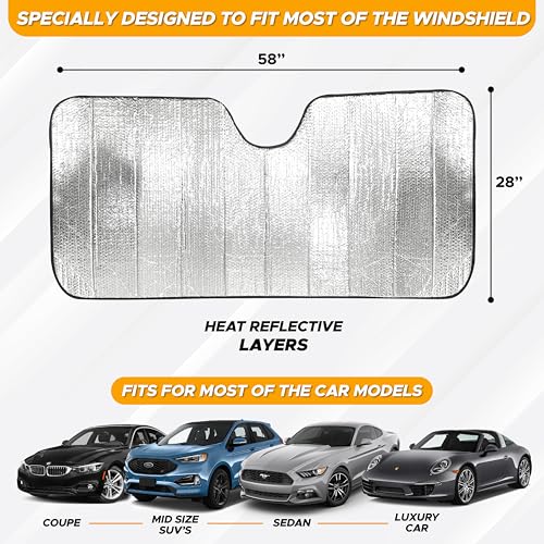 Accordion Foldable Windshield Sun Shade