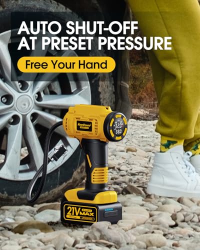 Cordless Tire Inflator Portable Air Compressor