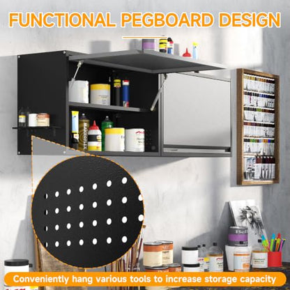 Metal Wall Cabinet with Adjustable Shelves