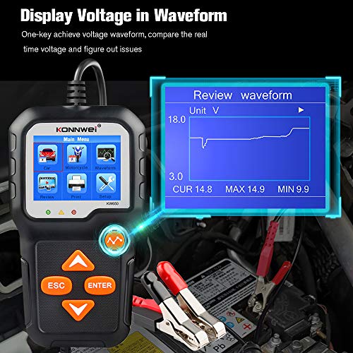 KW650 6V 12V Car Battery Tester