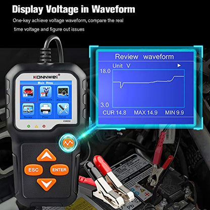 KW650 6V 12V Car Battery Tester
