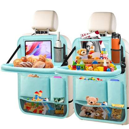 2Pack Car Backseat Organizer with Foldable Table Tray (2 Count)