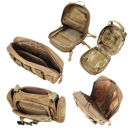 Universal Tactical Car Seat Back Organizer Bag Tactical Molle Vehicle Organizers Panel Vehicle Protector Organizers with 5 Detachable Pouches for Car Truck Ford Jeep
