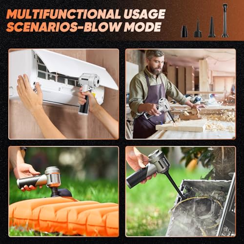 Handheld Car Vacuum Cordless Portable 17000PA Foldable HL133 Black