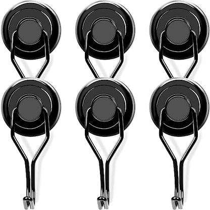 Magnetic Hooks 6 Pack 120Lbs Heavy Duty Neodymium Magnet Hook