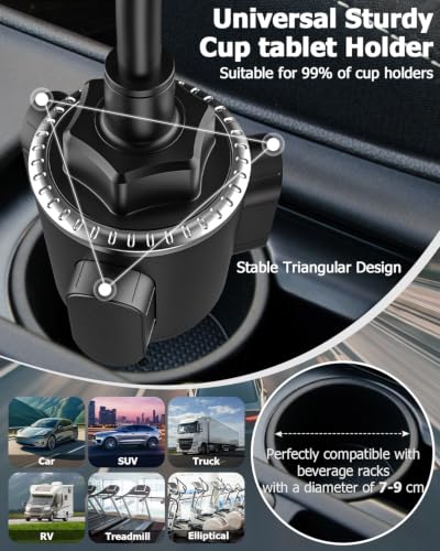 Gooseneck Car Cup Holder Tablet Mount
