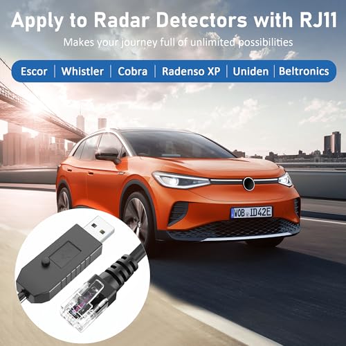 USB to RJ11 Radar Cable with Mute Function for Escort