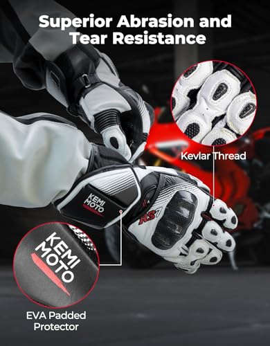 Leather Motorcycle Gloves for Men and Women