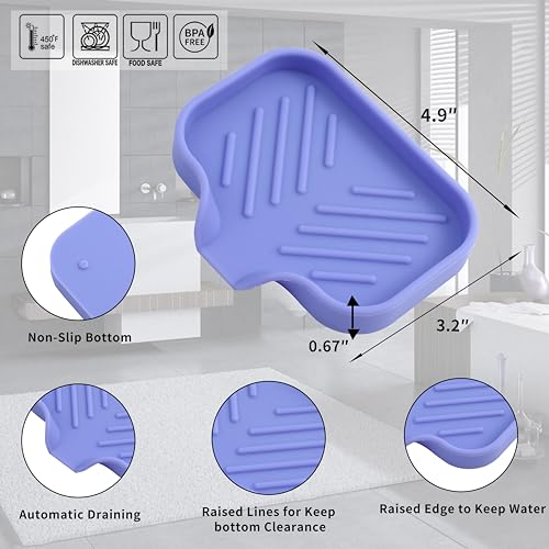 Silicone Soap Dish with Drain Spout