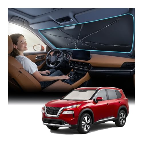 Windshield Sun Shade Umbrella [Vinyl Coating Heat Shield] Fit for Rogue 2008