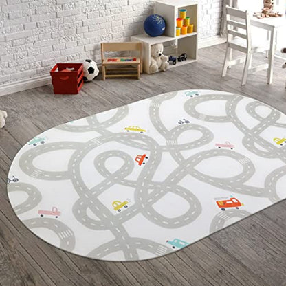 Kids Car Rug 4x6 Washable Non