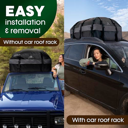 21 Cubic Feet Car Rooftop Soft Shell Cargo Carrier