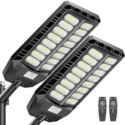 Ultra Bright Solar Lights Outdoor 8000W with Motion Sensor (2 Count)
