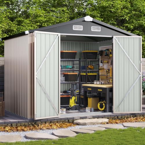 8'x6' Outdoor Storage Shed with Base