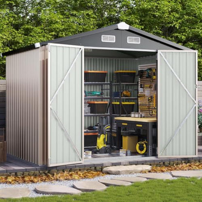 8'x6' Outdoor Storage Shed with Base