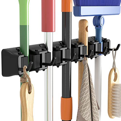 Mop and Broom Holder Organizer Wall Hanging Mount