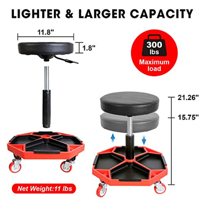 ATRXF8308R Torin Heavy Duty Pneumatic Garage Rolling Stool