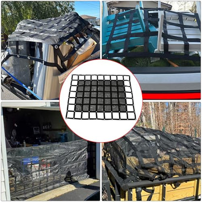 Heavy Duty 57" x 72"Truck Bed Cargo Net with 1500LBS Capacity