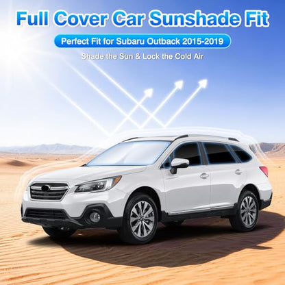 Windshield Sun Shade for Outback Wagon 2015 (8 Count)