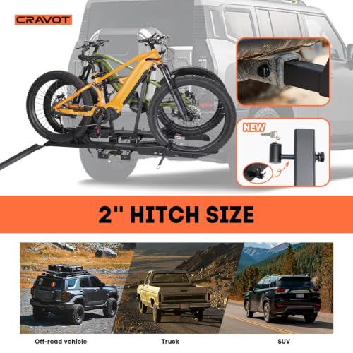 CyberRack 300lbs Ebike Rack with Ramp for 2 Ebike