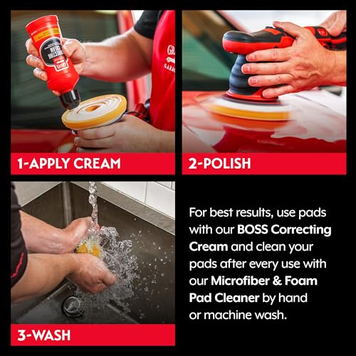 Orange Foam Correcting Pads for Car Polishing and Detailing (2 Count)