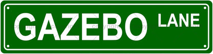 GAZEBO LANE Space Metal Tin Street Sign Bar Cafe Garage Cave Home Room Wall Bathroom Farmhouse Garden Porch Patio Decor, 16 x 4 Inch
