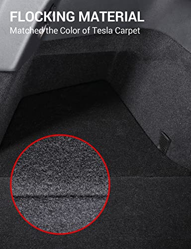 Trunk Organizer for 2020 2021 Tesla Model Y with Carpeted Lip