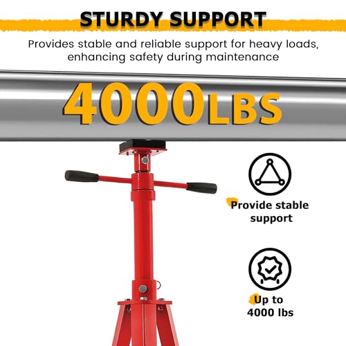 Adjustable Under Hoist Tripod Stand 2 Ton High Lift Jack Stand Reach