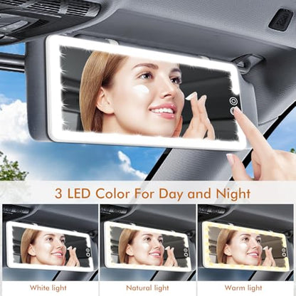 Car Visor Vanity Mirror with Light
