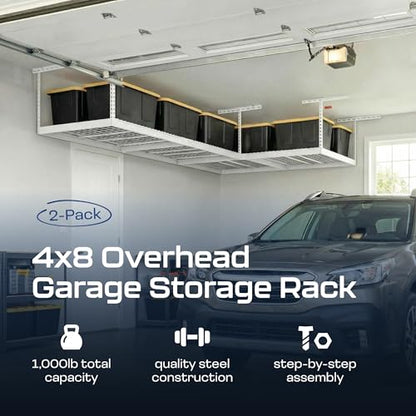 MonsterRax 2 Pack 4x8 Overhead Garage Storage Rack
