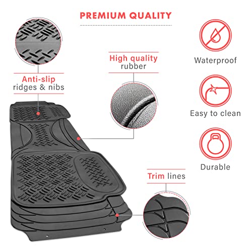 Heavy Duty Black Rubber Car Floor Mat by Vaygway