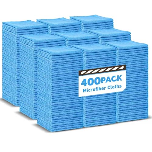 Blue Microfiber Towels Bulk (400 Count)