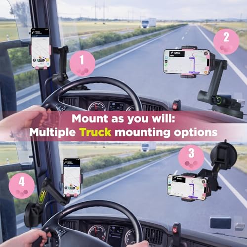 Cell Phone Mount for Truck Phone Holder for Truck Drivers