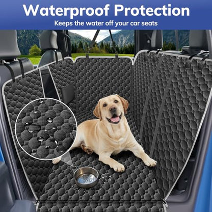 Waterproof Dog Back Seat Cover with Zipper Flap