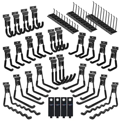 Slatwall Hooks 58 Pack Heavy Duty Multi Sizes (58 Count)