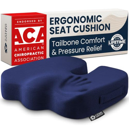 Seat Cushion Memory Foam Chair Cushion for Tailbone Pain Relief