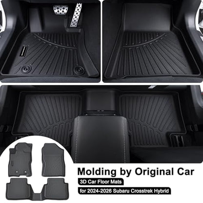 TPE Floor Mats for 2024 2025 2026 Subaru Crosstrek All Weather Car Floor Liners Fit Toyota Corolla Accessories Black