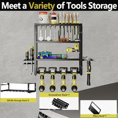 Power Tool Organizer Heavy Duty Wall Mount Drill Tools Holder