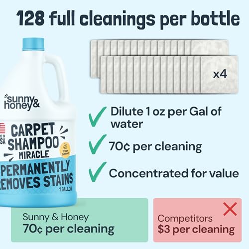 Carpet Cleaner Shampoo Solution for Machines (128 Fl Oz)