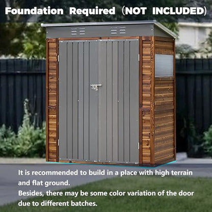 5x3 FT Outdoor Lean to Shed with Windows